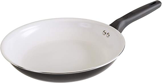 Ecolution Bliss 11" Non-Stick Fry Pan - PFOA, PTFE & Lead Free, Black Exterior/White Interior