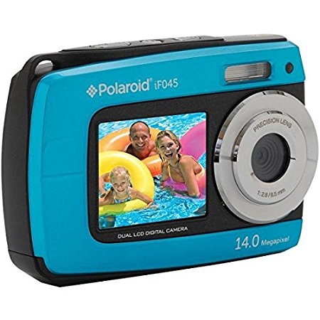 Sakar IF045-BLUE-KM Polaroid 14 Mp Dual Screen Waterproof Digital Camera with 2.7-Inch LCD (Blue)