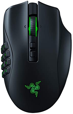 Razer Naga Pro Wireless Gaming Mouse: Interchangeable Side Plate w/ 2, 6, 12 Button Configurations - Focus  20K DPI Optical Sensor - Fastest Gaming Mouse Switch - Chroma RGB Lighting