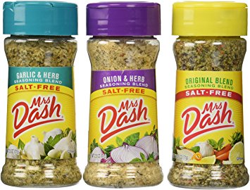 Mrs. Dash Combo All Natural Seasoning Blends 2.5 oz; Original,Onion&Herb,Garlic&Herb