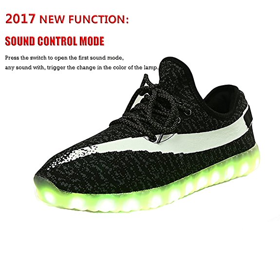 KaMiao Unisex Adult Sound Control Light Up Shoes Luminous Flashing Sneakers