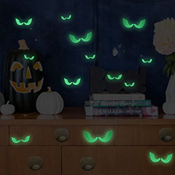 UNOMOR Halloween Wall Decoration, Eyes Wall Decals Stickers for Halloween Party Kids Home Room Décor, 23 Set in One