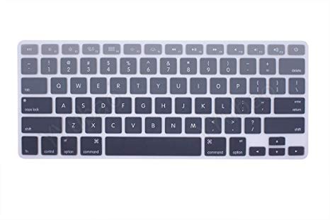 YYubao Super Stretchy Silicone Keyboard Cover Skin Protector for MacBook Pro 13" 15" 17" (with or without Retina Display) MacBook Air 13" and iMac (Fits US Keyboard Layout only) - Ombre Grey