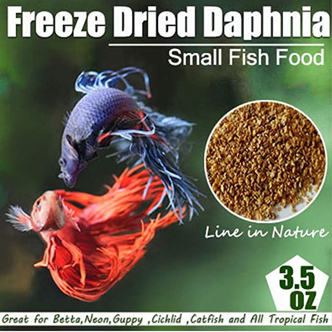 Freeze Dried Daphnia Fish Food for Betta, Neon, Guppy, Cichlid, Catfish and All Tropical Fish