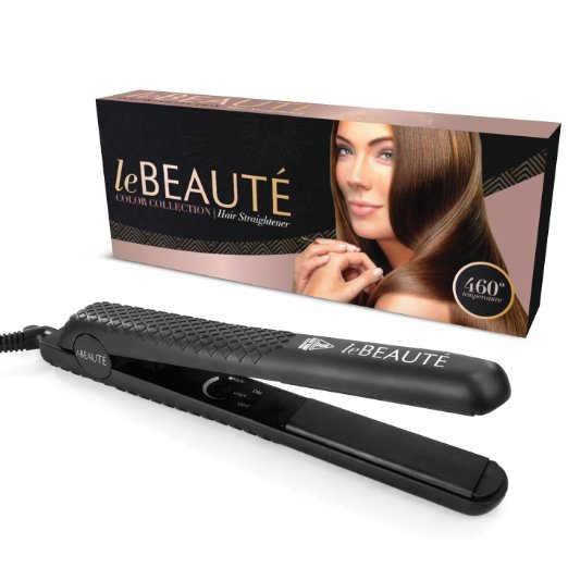 Le Beaute® Ceramic Flat Iron Hair Straightener - 1.25 Inch" Best Salon Professional Hair Straightener
