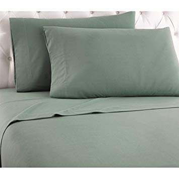 Shavel Home Products Micro Flannel Sheet Set, Twin, Spruce