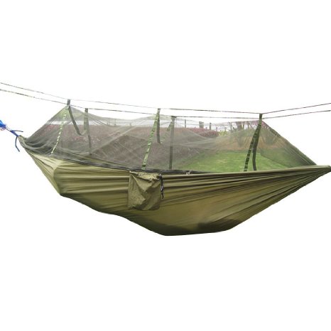 Mosquito Net Hammock,Escoco Mosquito Net Hammock Bed Widened Parachute Fabric Double Hammock,Durable,Compact& Lightweight for Camping,Hiking,Travel,Outdoors and Backpackingi