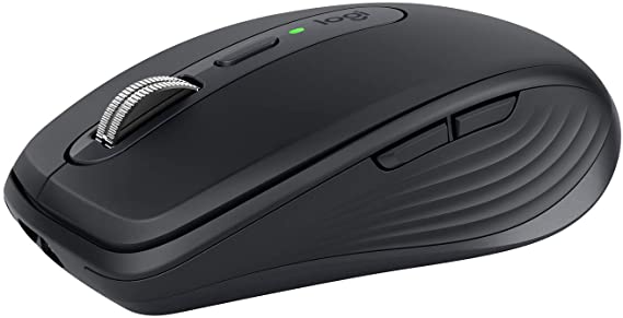 Logitech MX Anywhere 3 Compact Performance Mouse – Wireless, Magnetic Scrolling, Ergonomic, 4000DPI Sensor, Custom Buttons, USB-C, Bluetooth, Apple Mac, iPad, Windows PC, Linux, Chrome - GRAPHITE