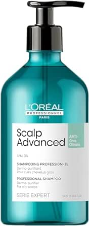 L'Oreal Professionnel Clarifying Shampoo, Scalp Advanced Clarifying Shampoo, For Oily or Greasy, Purifies the Hair fom Sweat, Oil and Residue, Scalp treatment, Scalp Relief, Serie Expert, Professional, 500 ML