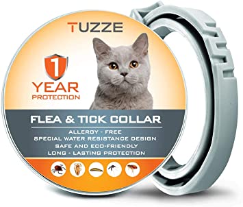 TUZZE Cat Collar for 12 Months Validity Period Adjustable Collars for Cat Kitten Collar Fits All Cats Pet Supplies
