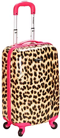 Rockland 20 Inch Carry On Skin, Pink Leopard