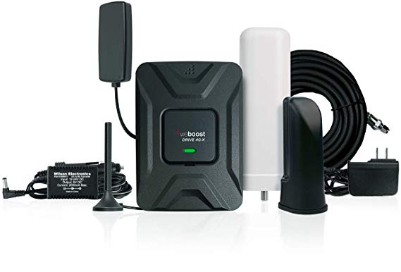 weBoost Drive 4G-X RV Cell Phone Signal Booster for RV or Motorhome, RV to Vehicle Bundle, Includes Mini Mag and in-Vehicle Server Antennas, AC/DC/CLA Power Supply. Boosts 4G/LTE/3G Signals