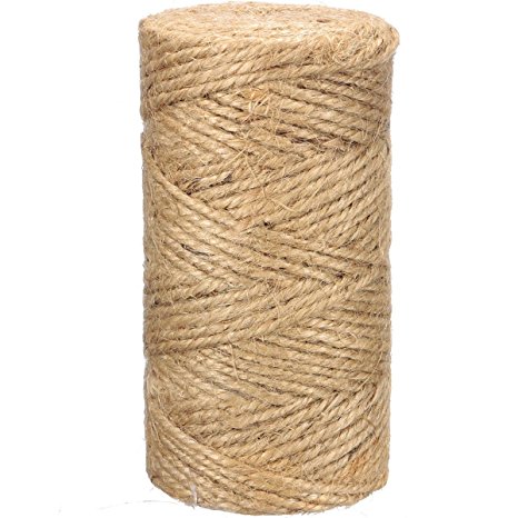 KING DO WAY Natural Jute Twine Best Arts Crafts Twine Industrial Packing Materials Heavy Duty Durable Natural Twine 300 Feet for Gardening Applications Natural