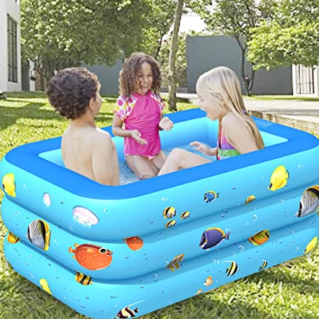 VARANO Inflatable Pool for Baby, Kids and Toddler – Kiddie Pool Inflatable Kids Pool, Childrens Swimming Pool for Backyard - Baby Pool Set for Toddler and Infant (60''/3 Rings)