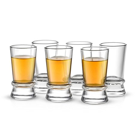 JoyJolt Afina Collection 6-Pack Heavy Base Shot Glass Set, 1.5-Ounce Shot Glasses