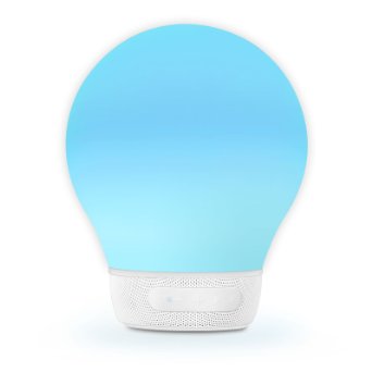 Divoom® Aurabulb Bluetooth 4.0 Smart LED Speaker with APP Control for LED Light Bulb. Built-in Microphone for Handsfree Calling (Color: White)