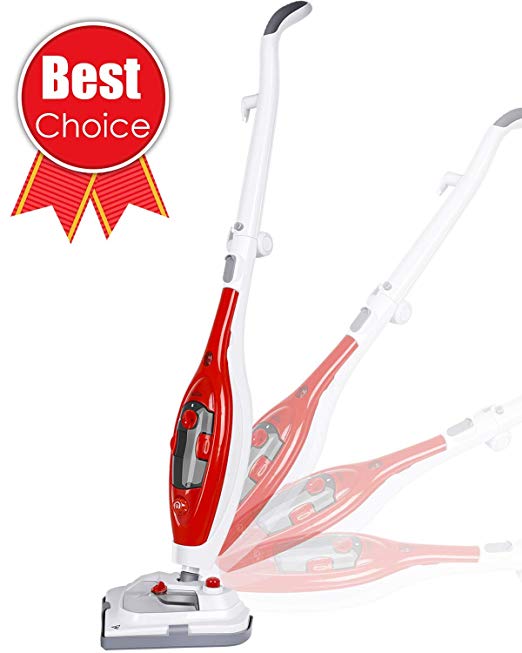 SIMBR Steam Mop, Detachable Steam Cleaner, Multi Function Steamer with 180 ° Swiveling Head, 1200 W