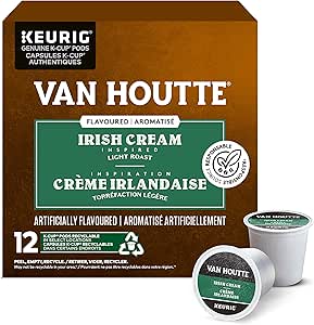 Van Houtte Irish Cream K-Cup Coffee Pods, 12 Count For Keurig Coffee Makers