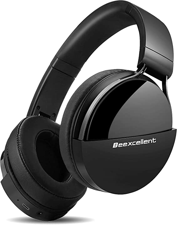 Bluetooth Headphones, 40Hrs Wireless Over-Ear Headphones Deep Bass Audio with CVC 6.0 Mic for Kids Adults Travel Online Class Home Office