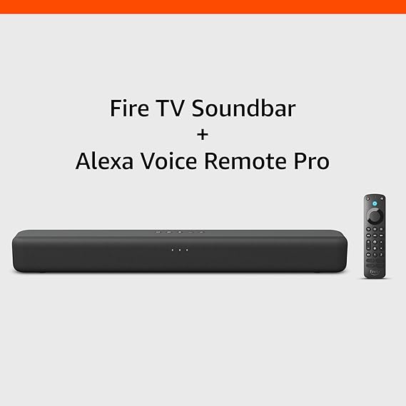 Amazon Fire TV Soundbar with Alexa Voice Remote Pro