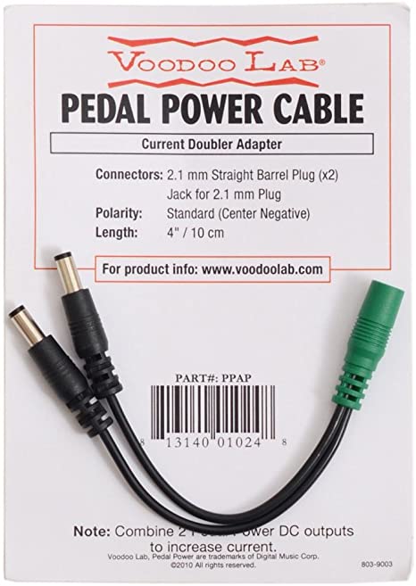 Voodoo Lab Pedal Power 2.1mm Current Doubler Adapter Cable