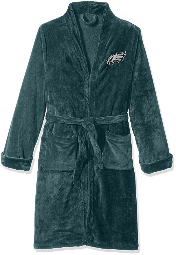 The Northwest Company Officially Licensed NFL Philadelphia Eagles Men's Silk Touch Lounge Robe, Large/X-Large