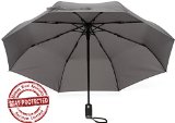 Arcadia Outdoors Umbrellas - Maximum Protection Travel Umbrella 42 Inch Canopy Wind Resistant - Auto OpenClose - Lifetime Guarantee