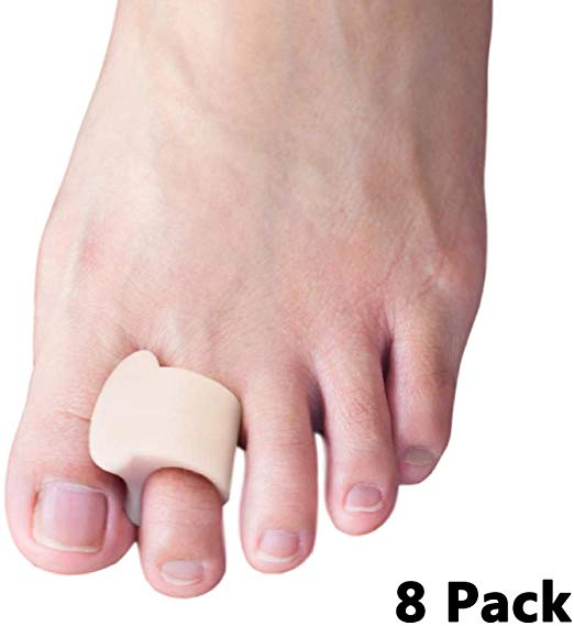 Toe Separator Bunion Corrector – Gel Big Toe Spacers to Help Treat Bunions or Straighten Hammer Toes. Straightener Spreader for Bent Toes & Crooked Splint for Womens or Mens Feet (Small)