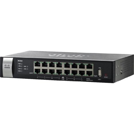 CISCO SYSTEMS Gigabit Dual WAN VPN 16 Port Router RV325K9NA