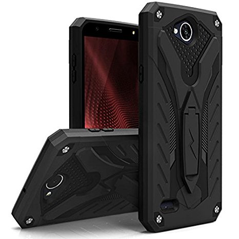 LG X Charge Case, Zizo [Static Series] Shockproof [Military Drop Tested] w/ Built-in Kickstand [Heavy Duty Case] Impact Resistant LG X Power 2 LV7