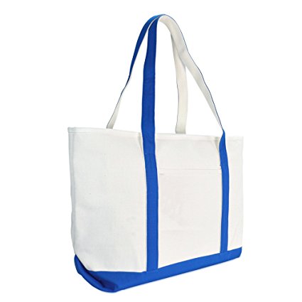 DALIX 23" Premium 24 oz. Cotton Canvas Shopping Tote Bag