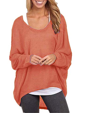 ZANZEA Women's Batwing Sleeve Off Shoulder Loose Oversized Baggy Tops Sweater Pullover Casual Blouse T-Shirt