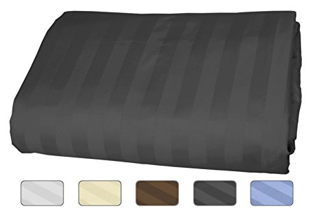 American Pillowcase - Queen Size Fitted Sheet Only - 100% Egyptian Cotton, 540 Thread Count With Wrinkle Guard (Color: Gray)