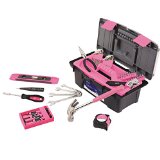 Apollo Precision Tools DT9773P Household Tool Kit with Tool box Pink 53-Piece