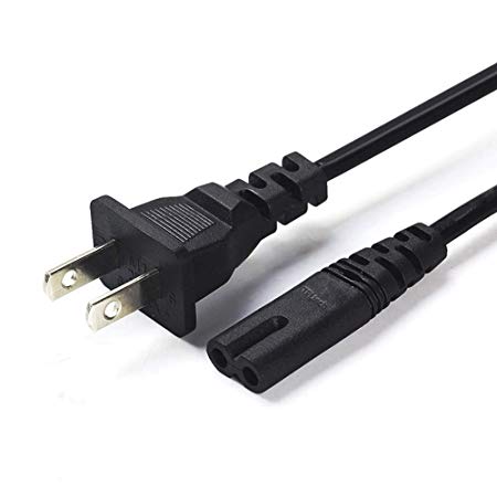 [UL LISTED] TPLTECH 6ft 2-slot Non-polarization 18 AWG Power Cord Cable Replacement for Roomba integrated Home Base Charging Dock
