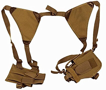 Ultimate Arms Gear Tactical Coyote Tan Shoulder Glock 37 38 21 25 31 32 Pistol / Gun Holster   Dual Magazine Mag Pouch