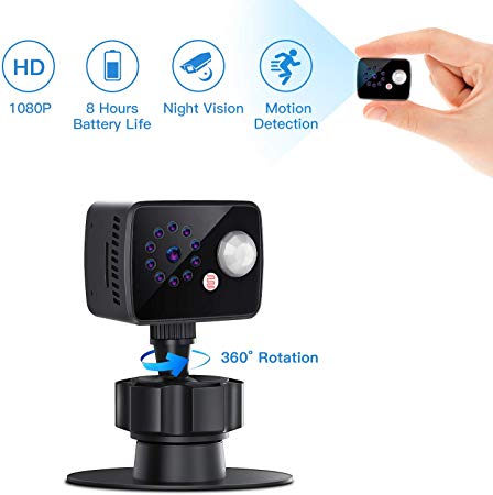 Spy Cameras Hidden 1080P 8 Hours Small Home Security Surveillance Camera Video Recorder with Motion Detection & Night Version for Indoor & Outdoor Video Recorder