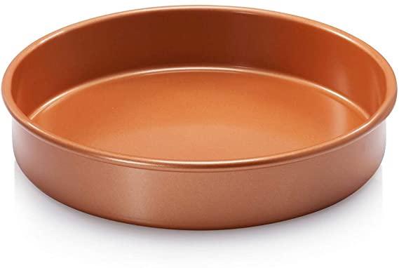 Gotham Steel 1361 Pro Nonstick Bakeware, Round, Brownish