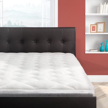 Bamboo Overfilled Pillow Top Mattress Pad | Superb Temperature Regulation | Made in the USA, Full
