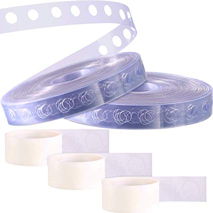 Tatuo 2 Rolls 49 Feet Balloon Arch Strip Tape and 300 Pieces Balloon Glue Points Balloon Arch Garland Decorating Kit for Wedding Party Balloon Decorations (5 Rolls)