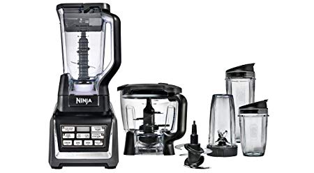 Nutri Ninja Blender/Food Processor with Auto-iQ 1200-Watt Base, 72oz Pitcher, 64oz Processor Bowl, 18, 24, and 32oz Cups, and Prep Blades (BL682) (Certified Refurbished)