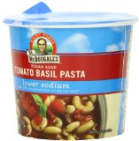Dr McDougalls Right Foods Vegan Tomato Basil Pasta Soup Lower Sodium 13-Ounce Cups Pack of 6