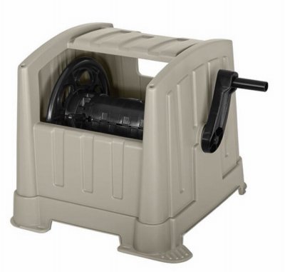 Garden Hose Reel Cart Suncast CPLPPJ100DT Hideaway with 100-Foot Hose Capacity, Heavy Duty Resin Portable. Perfect For Patio & Poolside Cleaning, Garden, Yard, Backyard, Lawn Car Wash.