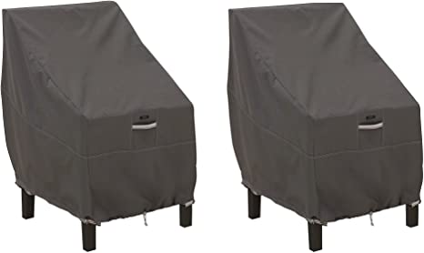 Classic Accessories Ravenna Water-Resistant 25.5 Inch Patio Chair Cover, 2 Pack