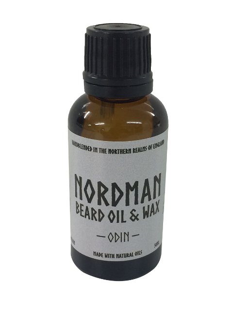 Nordman Beard Oil - (Handblended) 30ml Odin blend contains seven premium selected 100% Natural Oils - Carefully chosen for the profile of benefits they offer both your Beard Hair and Skin
