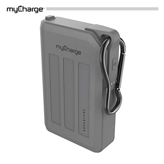 myCharge AdventureMax H20 Portable Charger 10050mAh Waterproof Power Bank Rugged External Battery Pack for Cell Phones and Camping Accessories (Apple iPhone, iPad, Samsung Galaxy, Bluetooth Speaker)