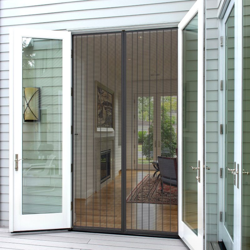 Planet Homeware Magnetic Screen Door - Premium Full Frame Velcro Mesh - Heavy Duty Mosquito and Bug Net Curtain - For Patio Garage and All Uses - Fits up to 35 X 82