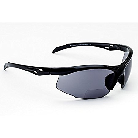 Bifocal Safety Glasses SB-9000 PS Smoke,  2.00