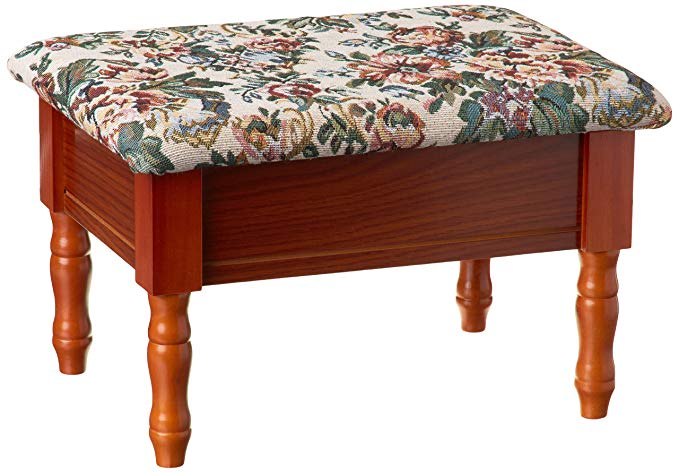 Frenchi Furniture Queen Anne Style Footstool w/ Storage