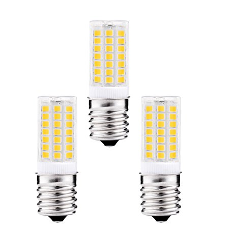J&C LED 5W E17 LED Bulbs, 40 Watt Incandescent Bulb Replacement, 400Lm, Warm White 3000K, LED Light Bulbs for Under Cabinet Range Hood, Microwave Oven (Pack of 3)